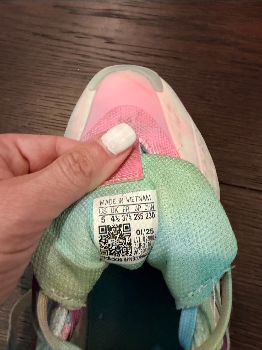 adidas Pastel Gradient Running Shoes - Pink, Mint, Blue - Picture 5 of 6
